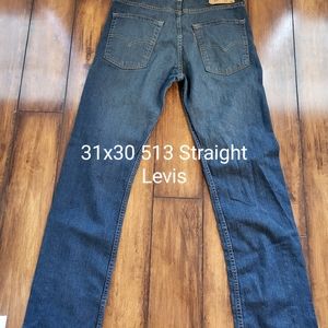 Levi 31x30 513 dark denim straight jean